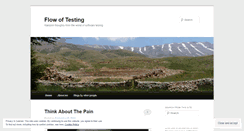 Desktop Screenshot of flowoftesting.wordpress.com