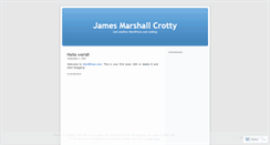 Desktop Screenshot of jamescrotty.wordpress.com