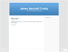 Tablet Screenshot of jamescrotty.wordpress.com