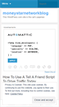 Mobile Screenshot of moneystarnetworkblog.wordpress.com