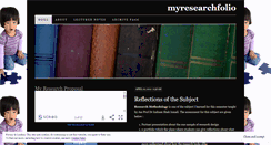 Desktop Screenshot of myresearchfolio.wordpress.com