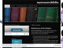 Tablet Screenshot of myresearchfolio.wordpress.com
