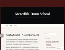 Tablet Screenshot of meredithdunnschool.wordpress.com