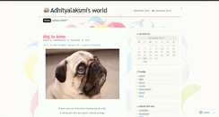 Desktop Screenshot of adhityalaksmi.wordpress.com