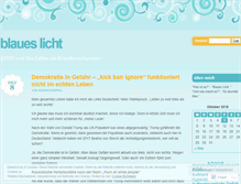 Tablet Screenshot of blaueslicht.wordpress.com