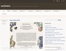 Tablet Screenshot of earthwine.wordpress.com