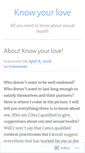 Mobile Screenshot of knowyourlove.wordpress.com