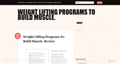 Desktop Screenshot of blogweightlifting.wordpress.com