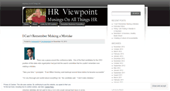 Desktop Screenshot of hrviewpoint.wordpress.com
