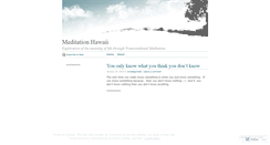 Desktop Screenshot of meditationhawaii.wordpress.com