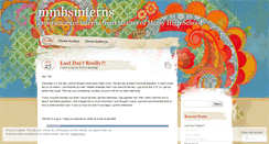 Desktop Screenshot of mmhsinterns.wordpress.com
