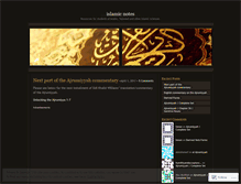Tablet Screenshot of islamicnotes.wordpress.com