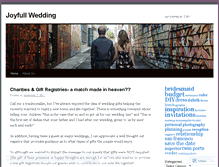 Tablet Screenshot of joyfullwedding.wordpress.com
