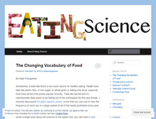 Tablet Screenshot of eatingscience.wordpress.com