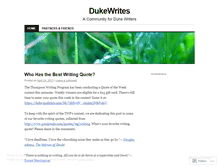 Tablet Screenshot of dukewrites.wordpress.com