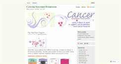 Desktop Screenshot of cancertoucheseveryone.wordpress.com