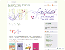 Tablet Screenshot of cancertoucheseveryone.wordpress.com