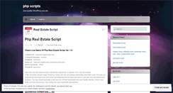 Desktop Screenshot of phpscripts4u.wordpress.com
