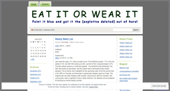 Desktop Screenshot of eatitorwearit.wordpress.com