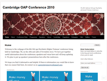 Tablet Screenshot of cambridgeoapconf2010.wordpress.com