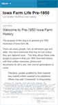 Mobile Screenshot of iowafarmlifepre1950.wordpress.com