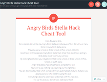 Tablet Screenshot of angrybirdsstellahackcheattool.wordpress.com