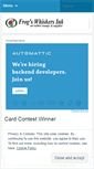 Mobile Screenshot of frogswhiskersinkcanada.wordpress.com