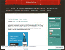 Tablet Screenshot of ichosetolive.wordpress.com