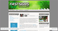 Desktop Screenshot of fastsignsuniversity.wordpress.com