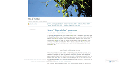 Desktop Screenshot of msfriend.wordpress.com