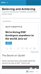 Mobile Screenshot of believingandachieving.wordpress.com