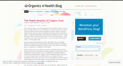 Desktop Screenshot of organics4health.wordpress.com