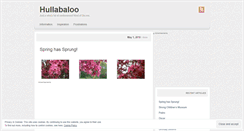 Desktop Screenshot of hullabalooloo.wordpress.com