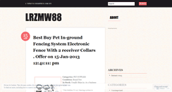 Desktop Screenshot of lrzmw88.wordpress.com