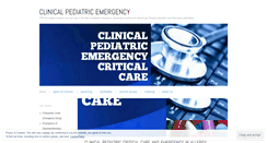 Desktop Screenshot of pediatricemergency.wordpress.com