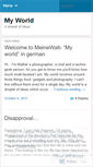 Mobile Screenshot of meinewalt.wordpress.com