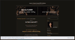 Desktop Screenshot of mayascloset.wordpress.com