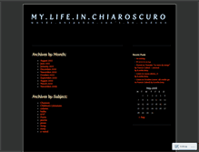 Tablet Screenshot of chiaroscurorso.wordpress.com