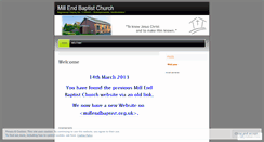 Desktop Screenshot of millendbaptist.wordpress.com