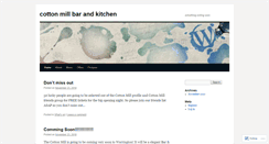 Desktop Screenshot of cottonmillbarandkitchen.wordpress.com