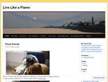 Tablet Screenshot of livelikeaflame.wordpress.com