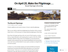 Tablet Screenshot of bicyclepilgrimage.wordpress.com