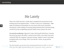 Tablet Screenshot of carroticking.wordpress.com