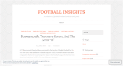 Desktop Screenshot of footballinsights.wordpress.com