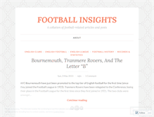 Tablet Screenshot of footballinsights.wordpress.com