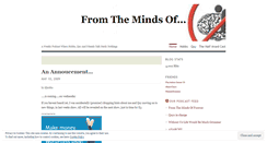 Desktop Screenshot of fromthemindsof.wordpress.com