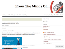 Tablet Screenshot of fromthemindsof.wordpress.com