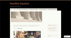 Desktop Screenshot of manifestinjustice.wordpress.com