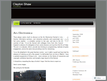 Tablet Screenshot of claytonshaw.wordpress.com