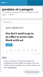 Mobile Screenshot of parablesofapenguin.wordpress.com